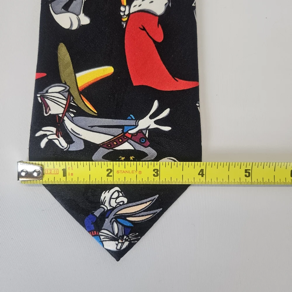 Warner Bros Looney Tunes 90s Bugs Bunny Nostalgia Neck Tie Western Sports